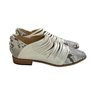 A Rider Girl Alana Snake Loafers Size 10 Vegan Fringe Pointed Toe Western Modern